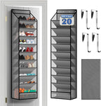 10 - Pocket Over - the - Door Hanging Shoe Organizers & Rack, Made of Sturdy 600D Oxford + Non - Woven Fabric, Space - Saving Storage for Shoes, Boots & More (Gray) by Cotohim