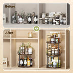 LAMU 3 Tier Lazy Susan Turntable Rotating Spice Rack Organizer for Cabinet - Image 4