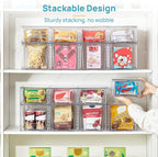 Vtopmart Clear Stackable Storage Drawers, 8 Pack Medium Set - Image 7