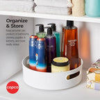 Copco 12 Inch Non-Skid Lazy Susan Turntable Organizer for Cabinet, Kitchen, Pantry, Bathroom - Smooth-Glide Rotating Storage with Raised Rim and Handles - Image 4