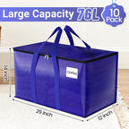 FabSpace 10 Pack Moving Storage Bags Heavy-Duty with Zippers for Clothes - Image 7