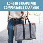 CleverMade Collapsible Tote LUXE, 30L Structured Tote Bag with Handles - Image 7