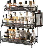 Vintage 3 Tier Bathroom Counter Organizer with Bonus Basket by Silub