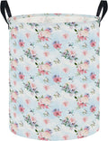 NTAOHAMPER Laundry Hamper,Laundry Basket,Baby Nursery Hamper,Waterproof Storage Bin,Clothes Organizer Basket,Room Decor(Blue Retro Flower） by NTAOHAMPER