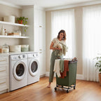 StorageWorks 160L Laundry Basket with Wheels, Rolling Hampers for Clothing - Image 2
