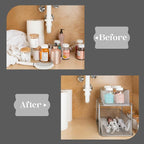 Sorbus Pull-Out Under Sink Organizer, Mesh Construction (Silver, 1 Pack) - Image 7