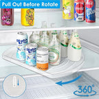 Lazy Susan Turntable for Refrigerator, Square Turntable Organizer for Fridge Cabinet, Pantry, Countertop | 16.5" x 11.1" (Rectangle 2 Pack - Clear) - Image 4