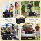 Extra Large Cleaning Caddy Bag with Built-In Support Board, Cleaning Tote Organizer with Removable Divider, Supply Carryall with Adjustable Shoulder Strap and Waist Belt for Cleaners & Housekeeper - Image 7