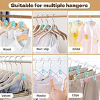 Mlici 60 Pack Space Saving Hanger Connector Hooks for Closet, Sky Blue - Image 4