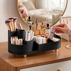 Booklov Rotating Makeup Organizer for Vanity Countertop, Black - Image 4