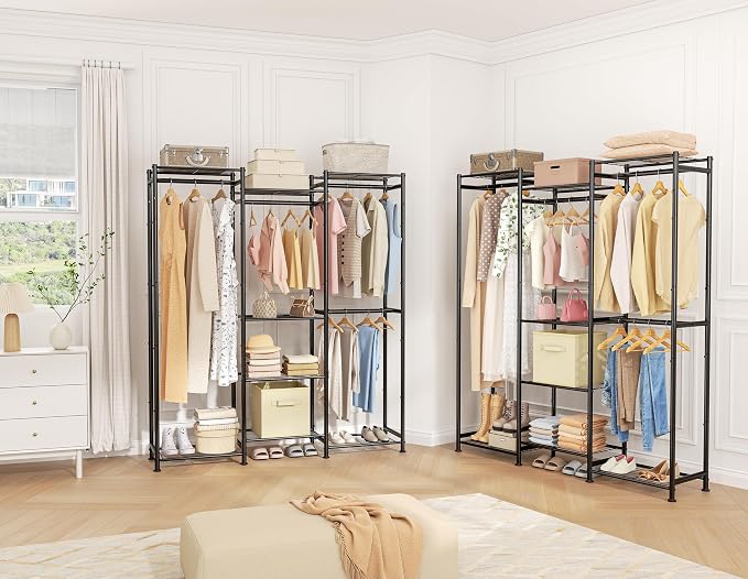 HOMIDEC Wardrobe Closet, 4 Hanging Spaces Portable Clothes Rack - Image 7