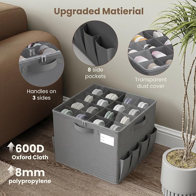 Varhomax Shoe Organizer Box for Closet, Fabric Storage Basket - Image 5