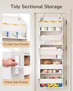 ULG 2 Pack 5-tier Over the Door Organizer Beige - Image 4