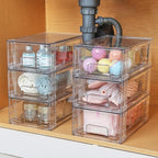Vtopmart 4 Pack Stackable Clear Drawer with Dividers - Image 2