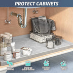 SIKADEER Waterproof Under Sink Mat Silicone 22"x19", Kitchen Cabinet Liner - Image 4