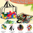 6 Large Toy Storage Bags with Labels Reusable Clear Toy Organizer 3L & 3XL - Image 3
