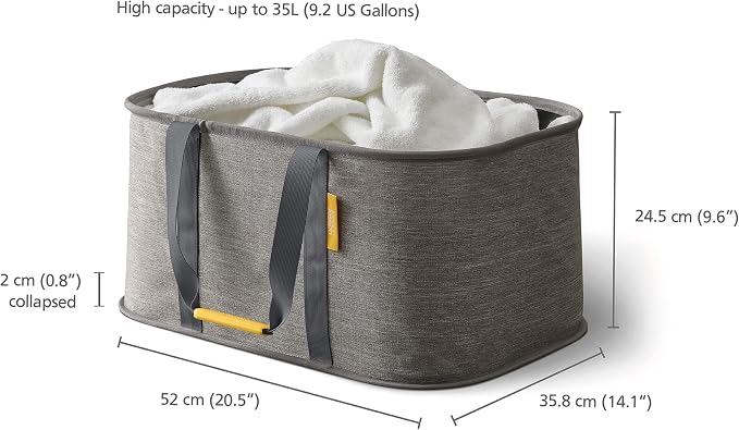 Joseph Joseph Hold-All - Collapsible Folding 35L/9.2 Gallon Washing Laundry Basket Bag, Durable Fabric, Moisture Resistant - Image 2