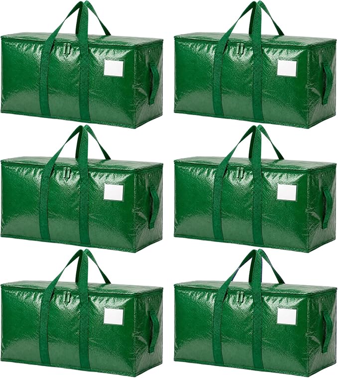 Songrey Extra Large Heavy Duty Moving Bags, 6 Pack, Dark Green by Unknown