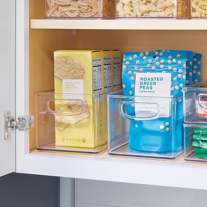 iDesign Stackable Clear Plastic Bin, 4-Pack - Image 3