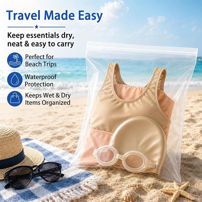 Large 3 Gallon Zippered Plastic Bags for Storage - Image 5
