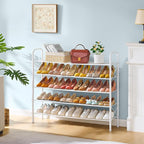 Hoctieon 5 Tier Shoe Rack for Closet, Durable Mesh Style Shoe Rack, Entryway Shoe Shelf, Shoe Storage Organizer for Hallway, Bedroom, Living Room, Wardrobe, White - Image 2