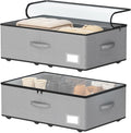 EE-RoomWorld Under Bed Storage with Wheels, No Assemble Required 10 inches height Under Bed Storage bins,Large capacity Rolling Underbed Shoe Storage containers，dorm underbed storage drawers by EASIERLIFEENJOYWORLDBEAUTY