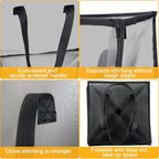 Zopeal 3 Pack Collapsible Mesh Laundry Basket, Black, Double-layer - Image 7