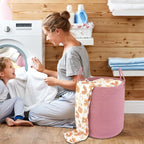 XUANGUO Cotton Rope Laundry Basket Hamper for Clothes, grape purple - Image 4