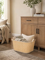 BROWNLILY Oversized Storage Baskets Laundry Hampers with Structured Frame & Supported Bottom, Extra Large Closet Bins for Shelves Blankets Car Bedroom Bathroom Organizers (Pack of 4, Natural) - Image 6