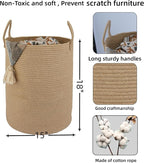 XUANGUO Laundry Basket Laundry Hamper for Clothes Jute Large - Image 2