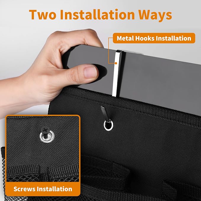 RVZONE RV Shoe Pockets 6 Large Pockets, Hanging Organizer with Sturdy Hooks - Image 7