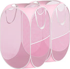 Simple Houseware Mesh Pop-Up Laundry Hamper with Side Pocket, 2 Pack, Pink by SimpleHouseware