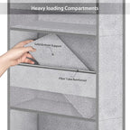 Univivi Over Door Hanging Organizer for Baby Nursery, Grey Pattern, 6-Shelf - Image 5