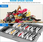 INAYA Under Bed Shoe Storage Organizer Set of 2, Fits up to 32 Pairs - Image 6