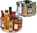 Sorbus Lazy Susan Organizer, Clear Turntable Organizer (Flat 2 Pack) by Sorbus