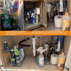 Yieach 2 Pack 14.6″ Deep Pull Out Under Sink Organizer,10.8″ High 2 Tier Slide Out Cabinet Organizer for Kitchen Cabinet,Undersink Organizers,Under Sink Shelves,Bathroom Organizers and Storage,Clear - Image 5