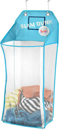 Store & Score Over The Door Hanging Kids Fun LED Basketball Light-Up Collapsible Mesh Laundry Hamper Basket, Toy Chest, Heavy Duty Metal Hooks Included. Patent Pending by Unknown