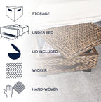happimess Chett Underbed Storage Bin Wheels 26", Brown Wash - Image 3