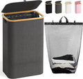 Bathola Laundry Hamper with Lid, Laundry Basket with Removable Bag, Grey by Bathola