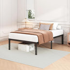 Hafenpo 18 Inch Twin Bed Frame, Under Bed Storage, Black - Image 4