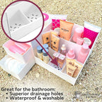 Uncluttered Designs Large Makeup Organizer for Vanity - Countertop Desk With Drawers for Cosmetic, Beauty, Hair, Nail, Perfume & Skincare - Perfect for Bathroom & Bedroom Storage (White) - Image 5