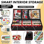Simple Houseware 41.5" Wrapping Paper Organizer, Fits 40 Rolls, Black - Image 4