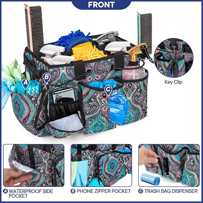 LoDrid Large Professional Cleaning Caddy with Detachable Divider, Totem - Image 4