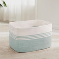 60L Woven Laundry Basket Hamper with Handles, Green by SunNewt