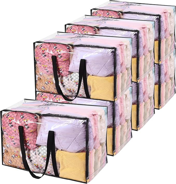 Vieshful 7 Pack 110L Clear Comforters Storage Bags with Zipper by Vieshful