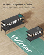 SONGMICS 3-Tier Shoe Rack, Space-Saving, Shoe Storage Organizer - Image 4