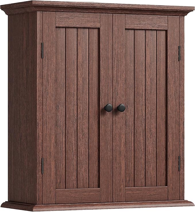 ChooChoo Bathroom Wall Cabinet with 2 Doors, Over The Toilet, Farmhouse by ChooChoo