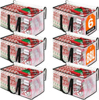 RoomHacks Moving Bags, Heavy Duty Large Storage Bags, 88L, 6 Pack, Clear | Water-Resistant Packing Bags with Reinforced Handles & Dual Zippers, Foldable Storage Totes for Dorm Move & Home Organization by RoomHacks