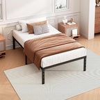 Hafenpo 18 Inch Twin Bed Frame, Under Bed Storage, Black - Image 2