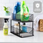 Sorbus Pull-Out Under Sink Organizer, Mesh Construction (Black, 2 Pack) - Image 6
